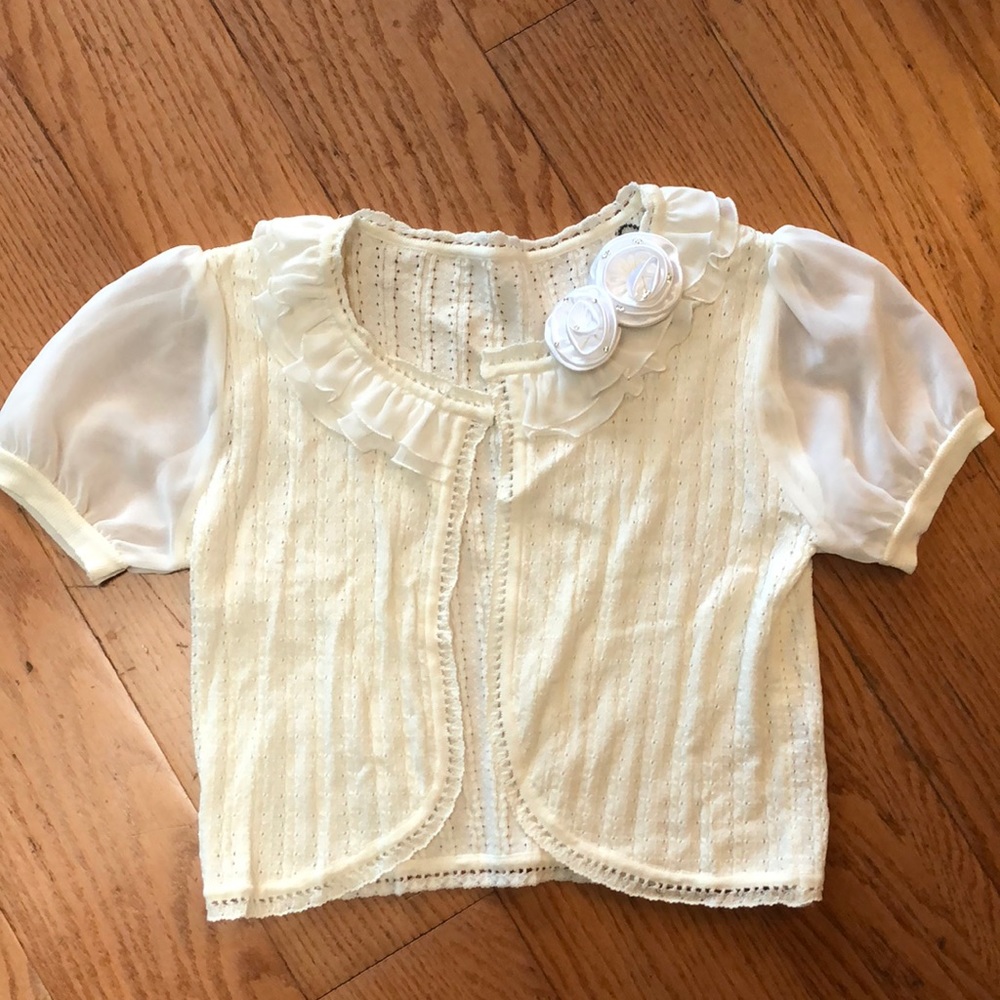 White Short Cardigan